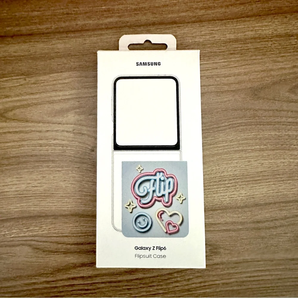 GENUINE Samsung Neon Flipsuit Case Cover for Galaxy Z Flip6 Clear NEW Not Sealed